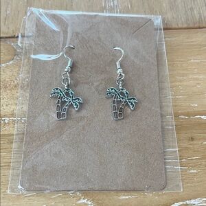 Silver Palm Tree Earrings